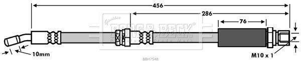 BORG & BECK Тормозной шланг BBH7548